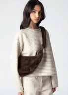 swatch_Coffee Roast rino and pelle Nayla faux fur crossbody bag