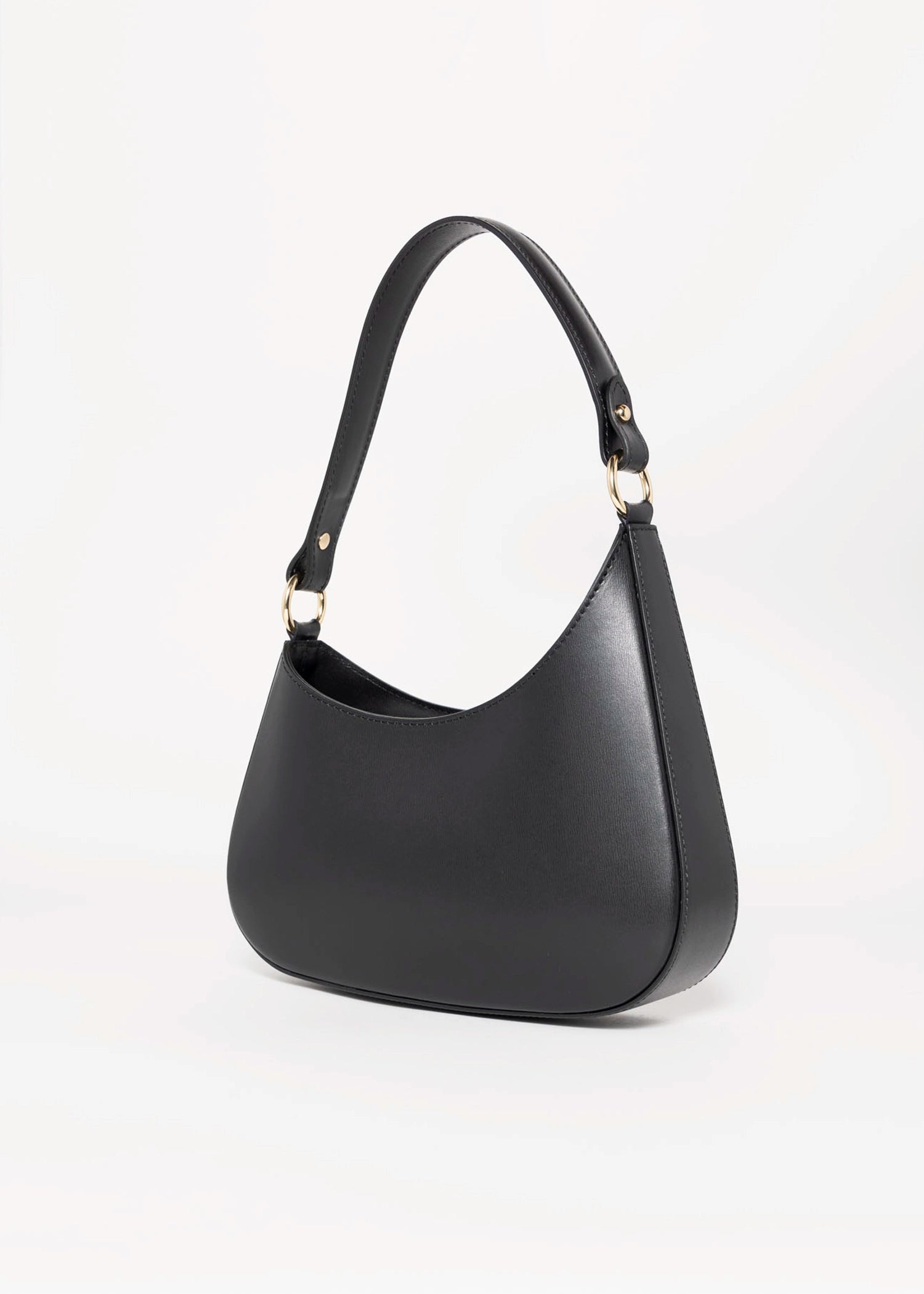 swatch_Black margaret italian leather shoulder bag