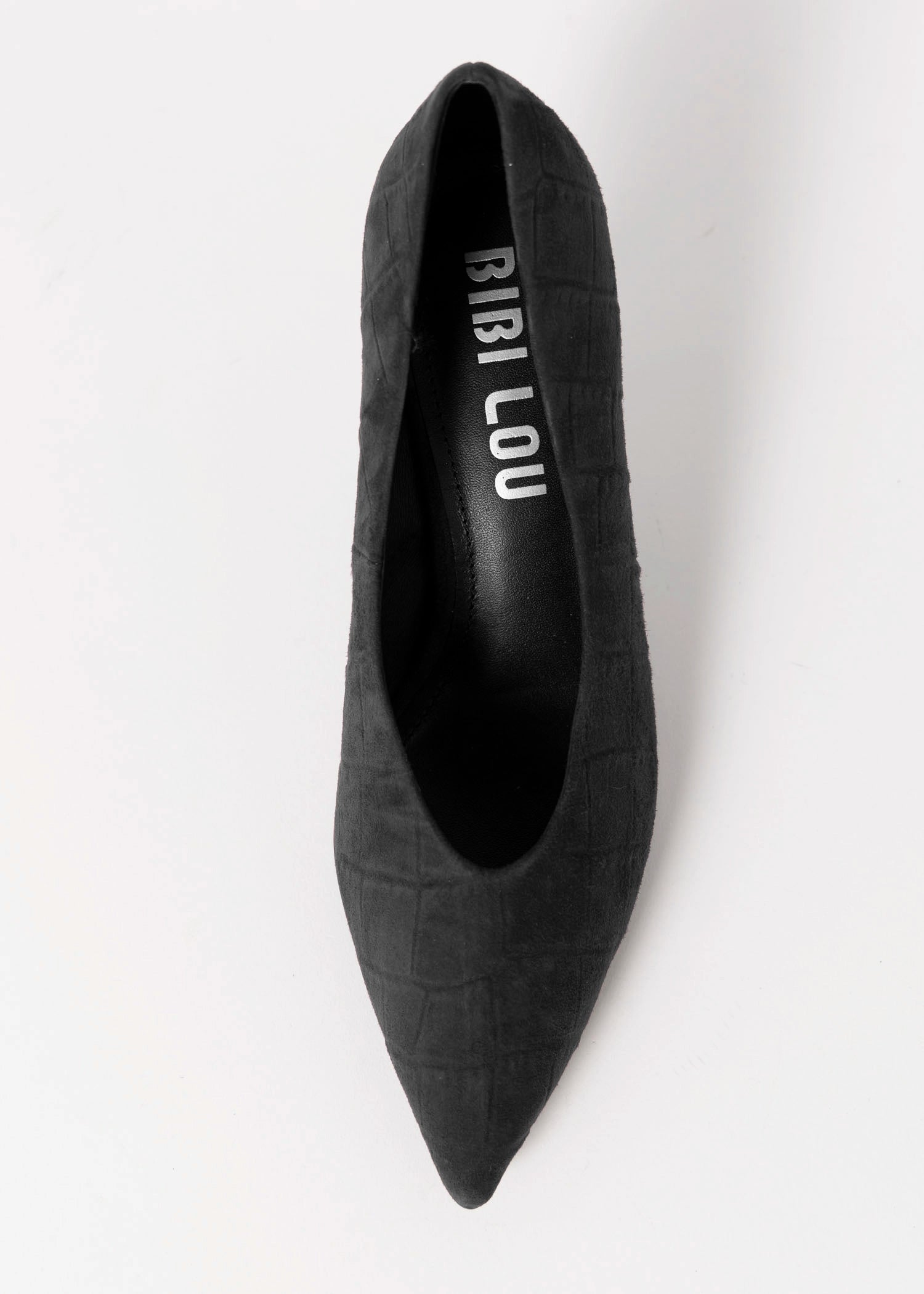 swatch_Black Croco bibi lou tiare suede pump