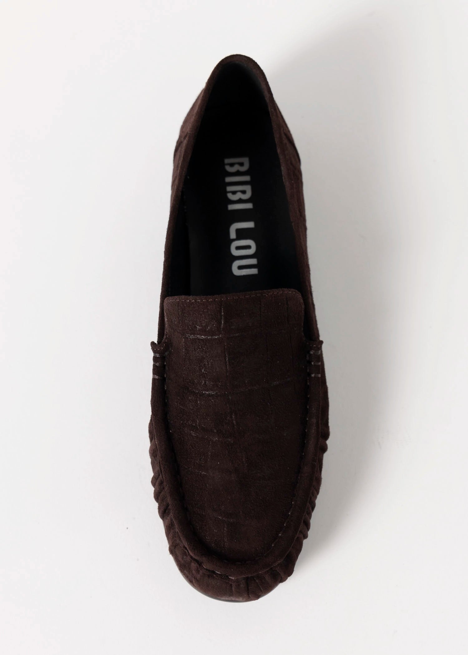 swatch_Dark Brown Suede bibi lou lysa loafer