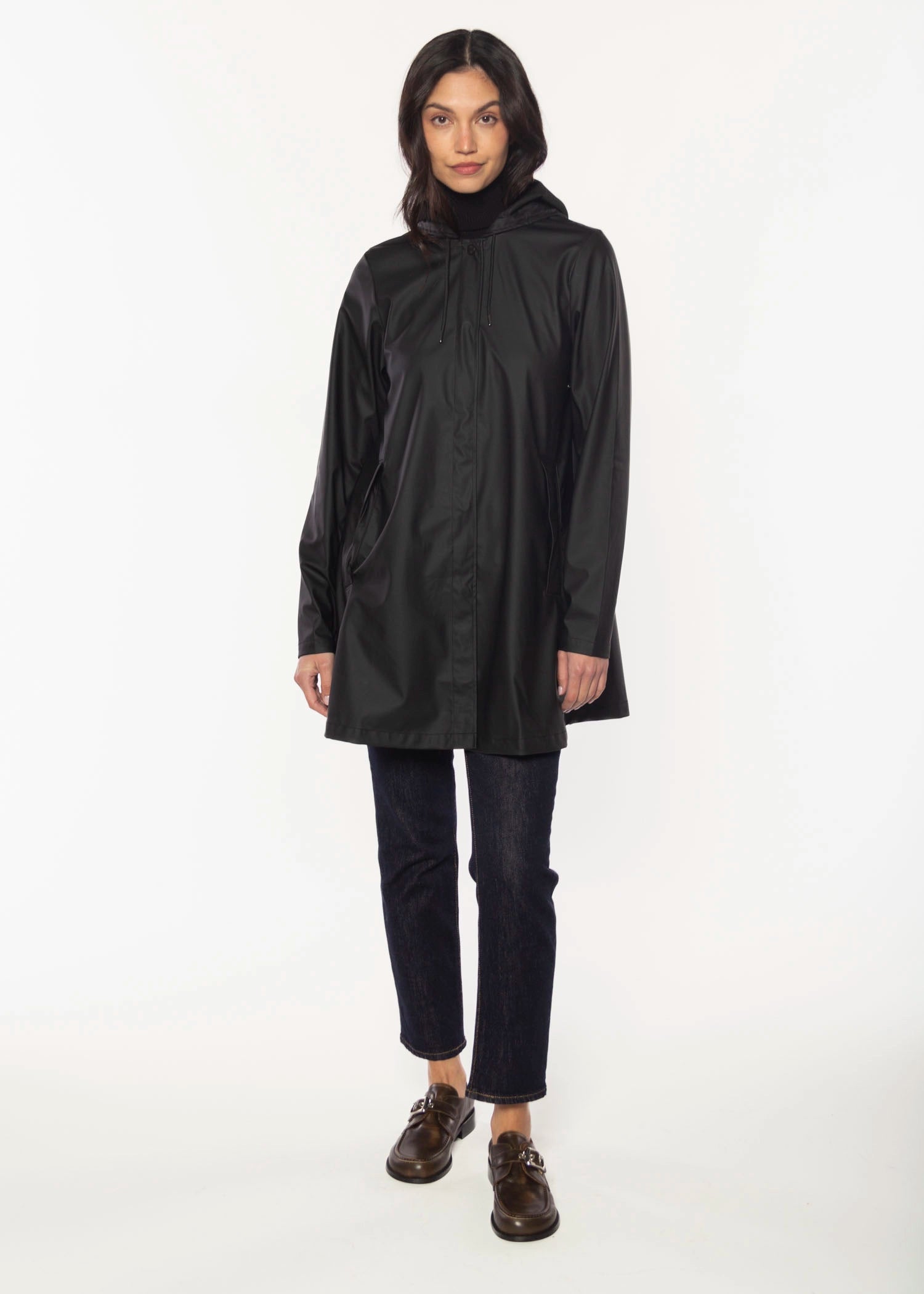 swatch_Black a line rain jacket coats