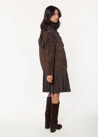 swatch_Charcoal drawstring pleated skirt