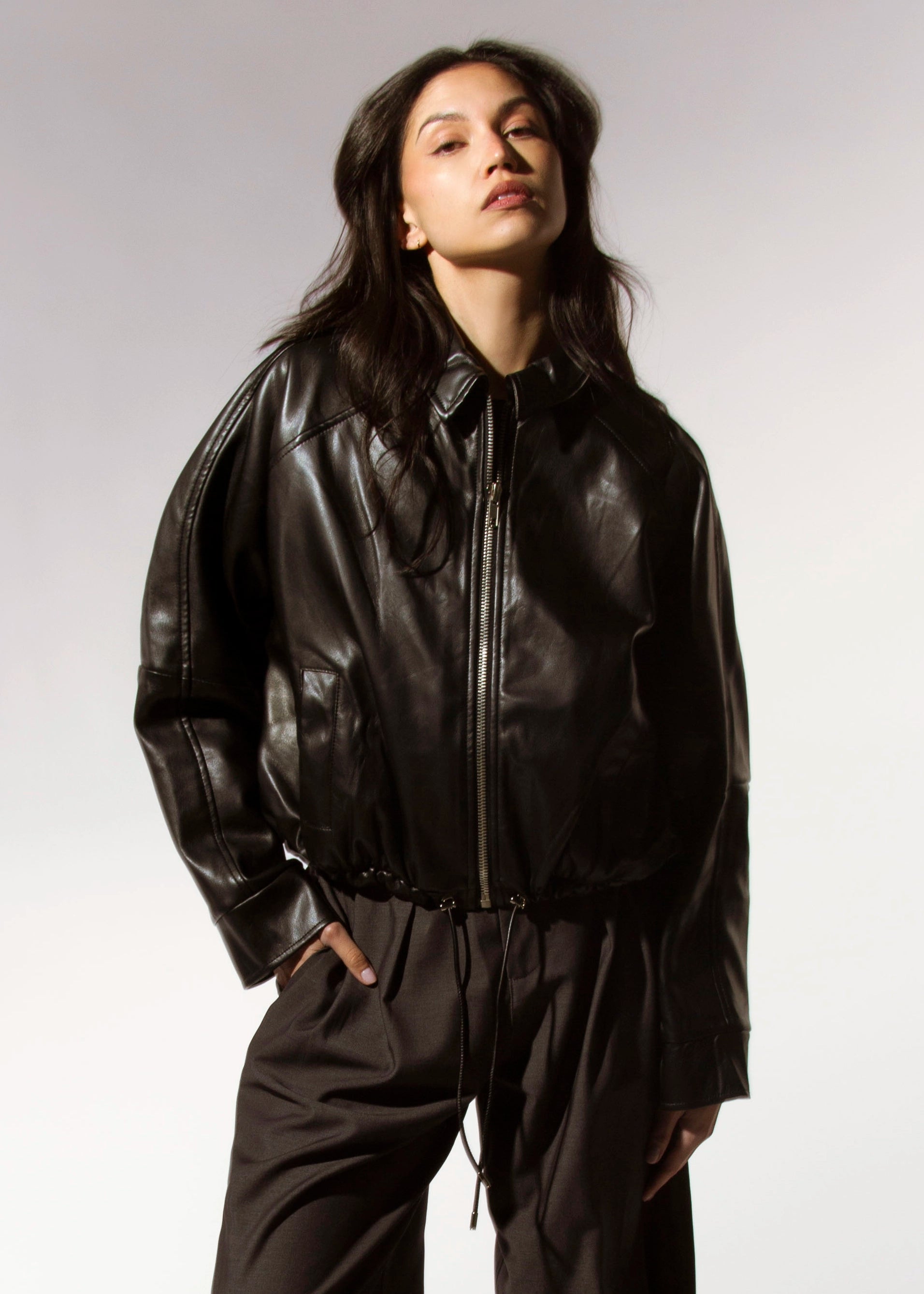swatch_Black lizette bomber jacket