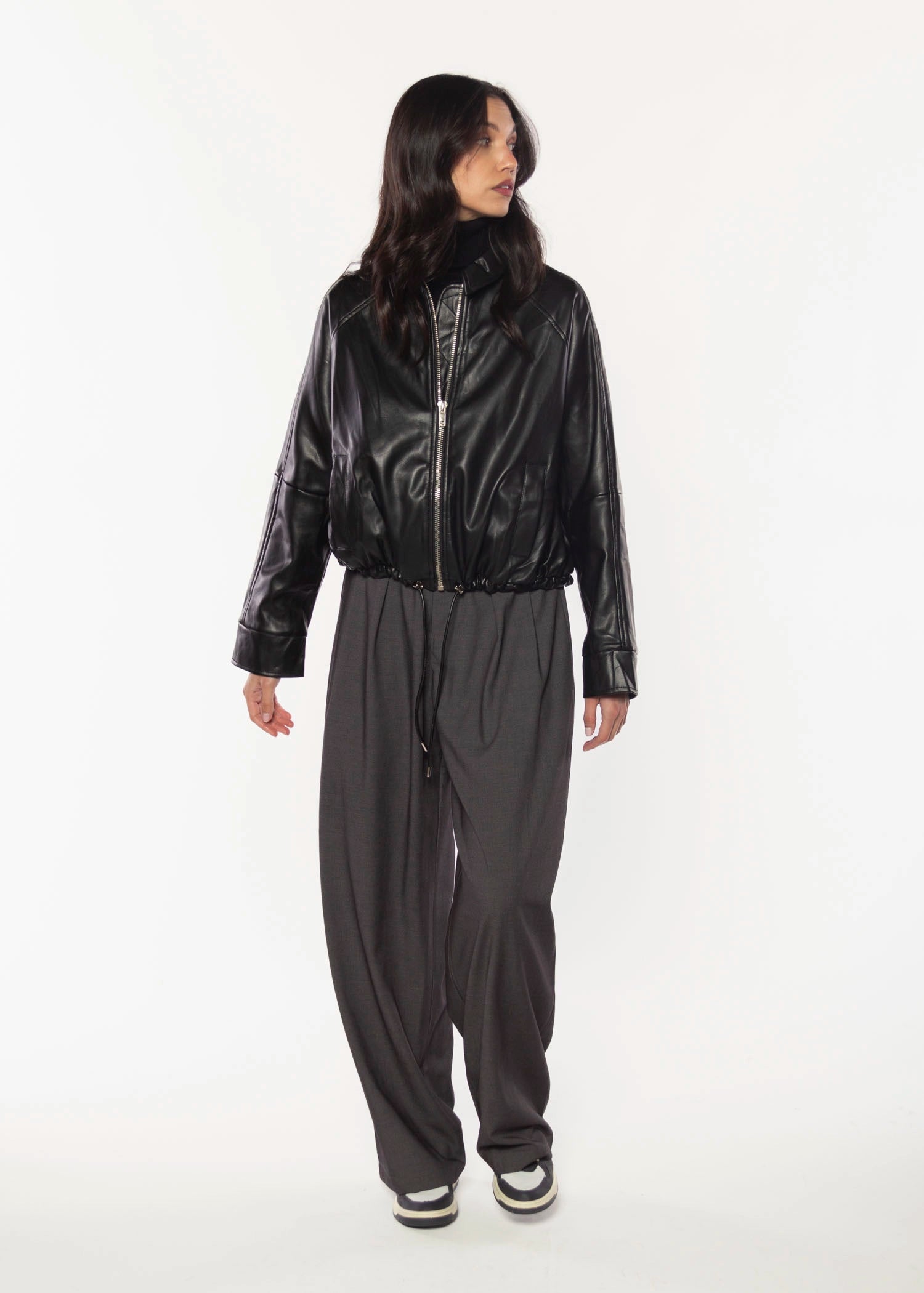 swatch_Black lizette bomber jacket