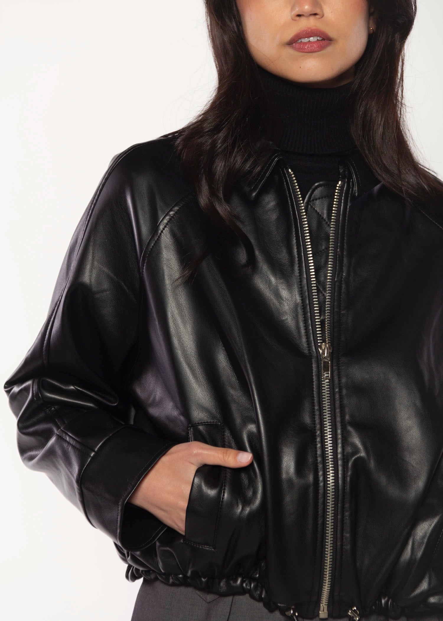 swatch_Black lizette bomber jacket