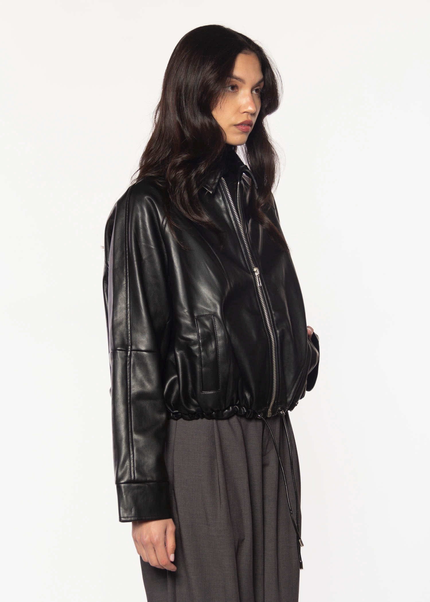 swatch_Black lizette bomber jacket