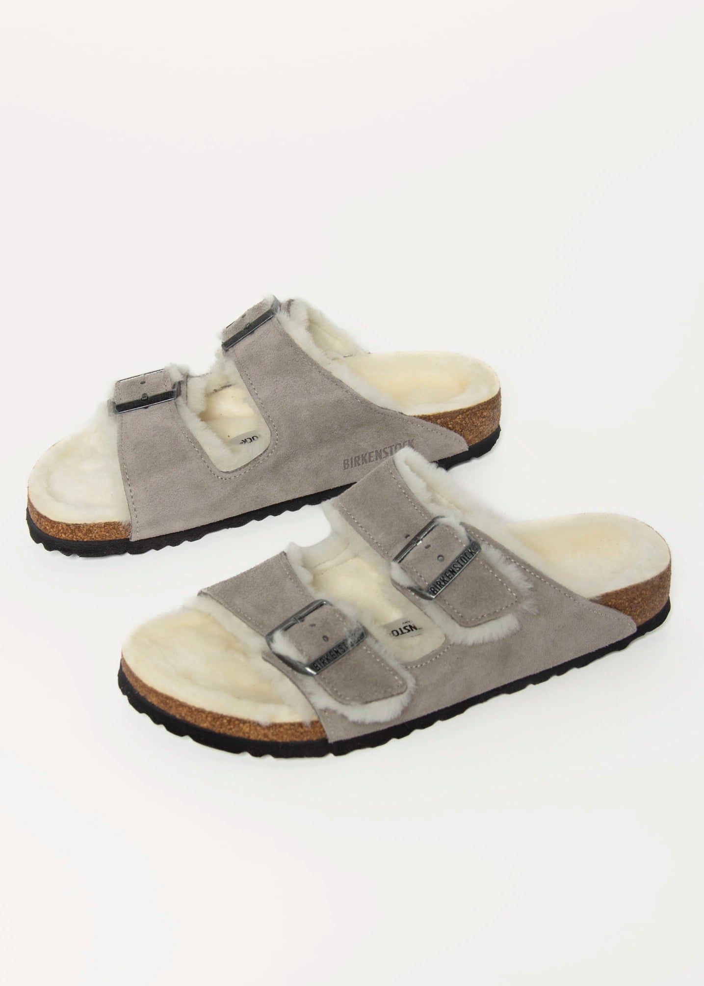swatch_Stone Suede arizona shearling sandal shoes