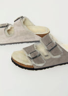 swatch_Stone Suede arizona shearling sandal shoes