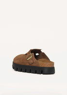 swatch_Dark Tea Suede boston chunky clog shoes