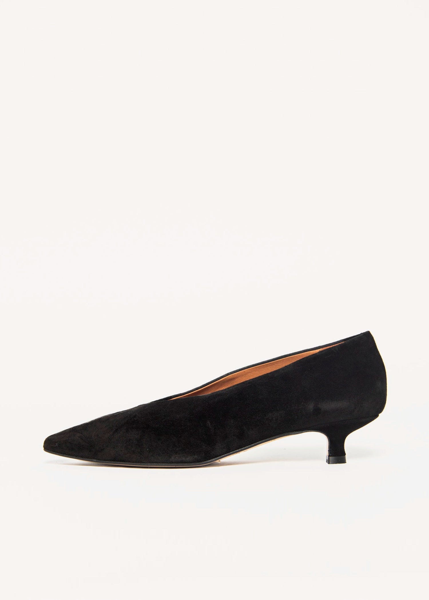swatch_Black Suede margo kitten heel pumps