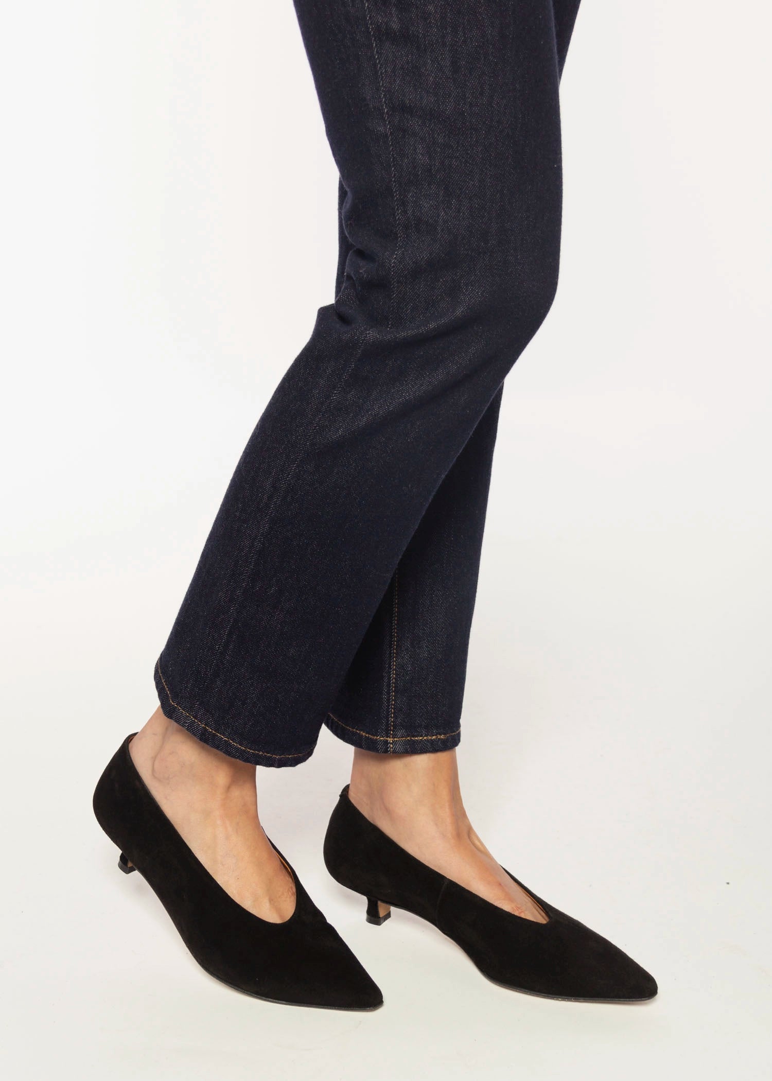 swatch_Black Suede margo kitten heel pumps