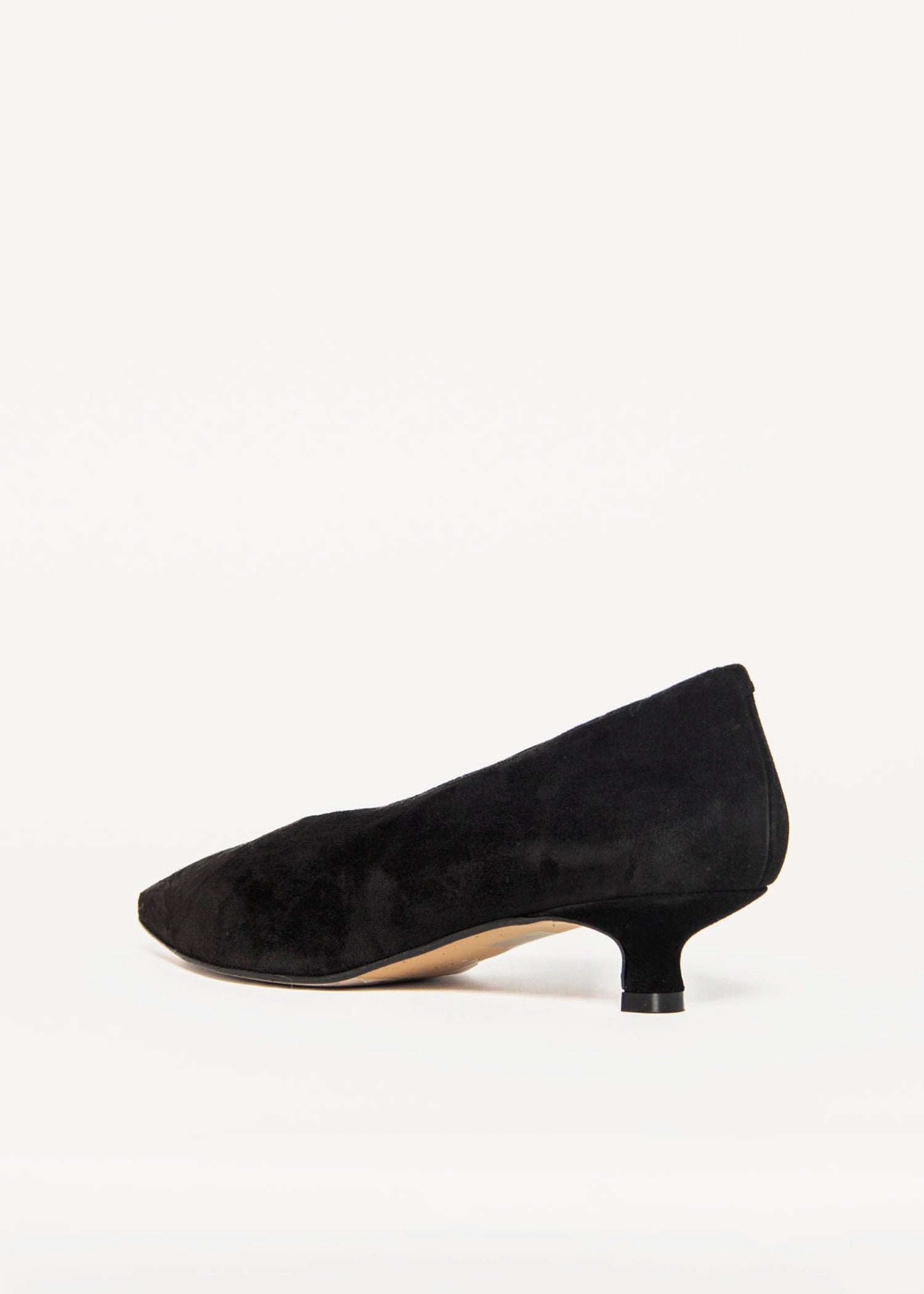swatch_Black Suede margo kitten heel pumps