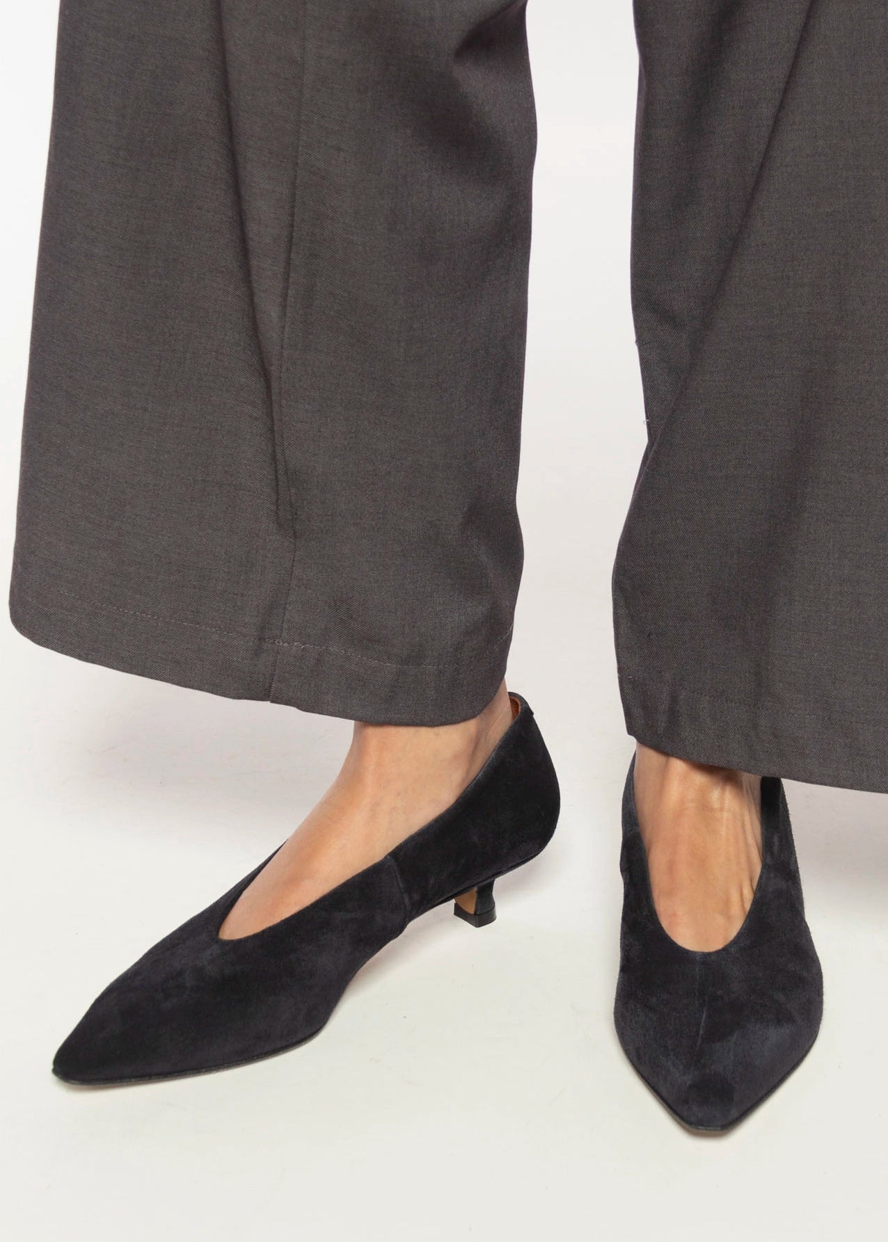 swatch_Black Suede margo kitten heel pumps