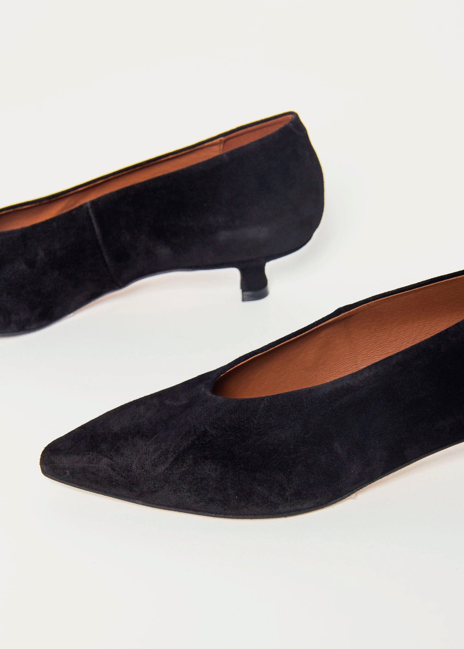 swatch_Navy Suede margo kitten heel pumps
