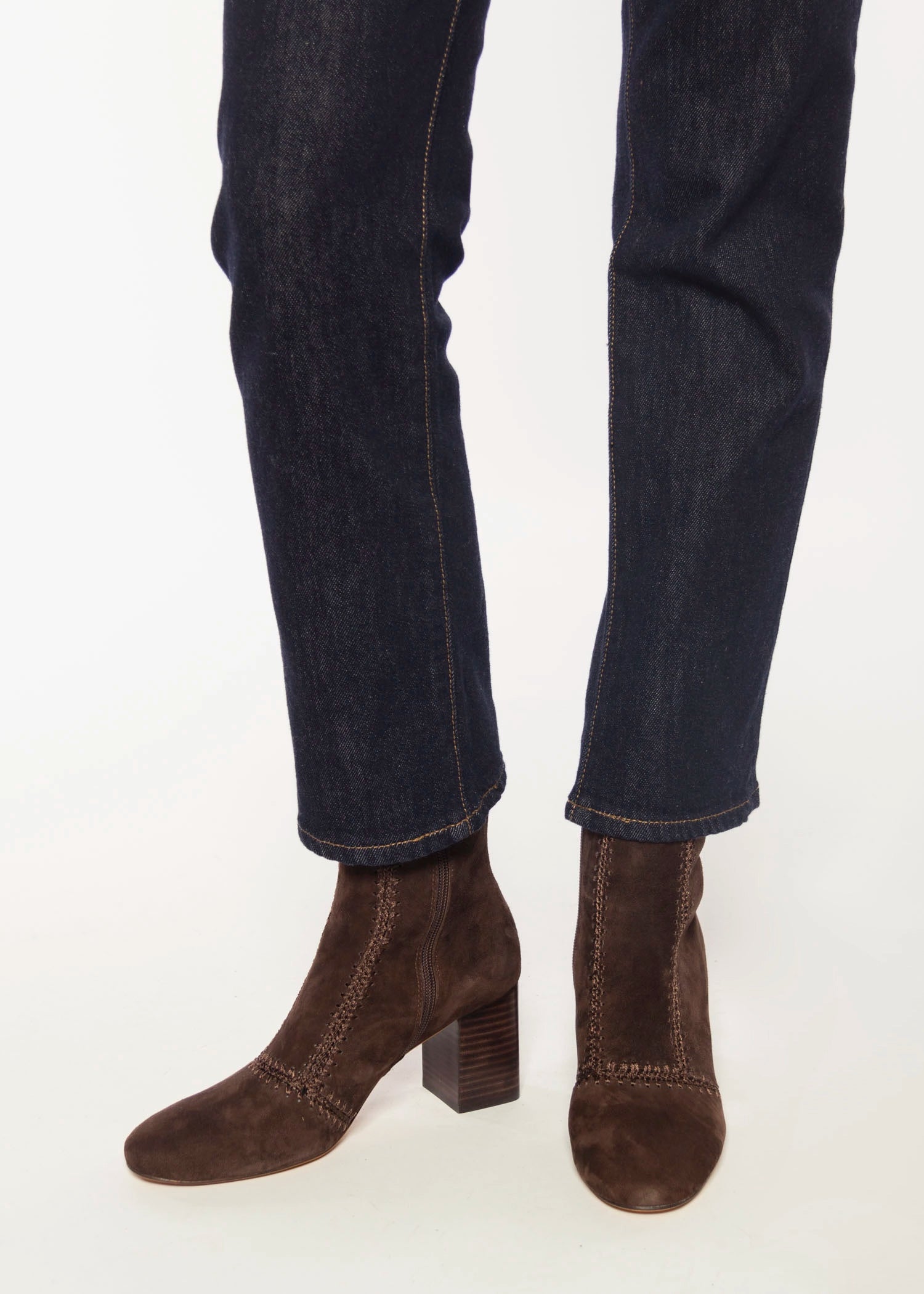 swatch_Chocolate Suede story heeled boots shoes