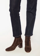 swatch_Chocolate Suede story heeled boots shoes