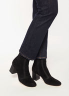 swatch_Black Suede story heeled boots shoes