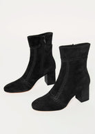 swatch_Black Suede story heeled boots shoes