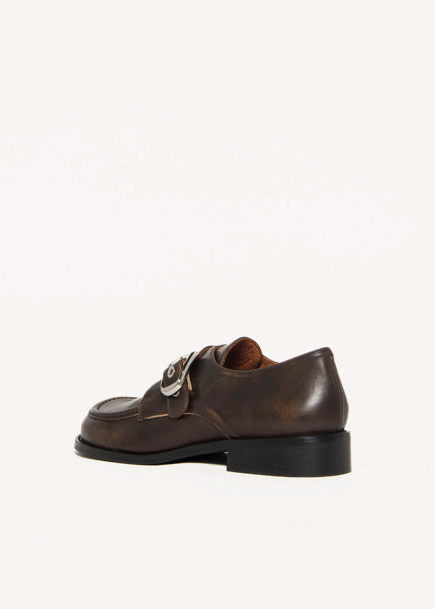 swatch_Brown Leather giselle loafer shoes