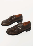 swatch_Brown Leather giselle loafer shoes
