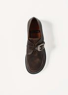 swatch_Brown Leather giselle loafer shoes