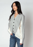 swatch_Light Heather fifteen twenty celine mixed media cardigan