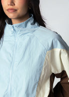 swatch_Blue/Cream pretty garbage goldie funnel neck windbreaker jacket