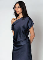 swatch_Navy greylin nellie asymmetric satin top