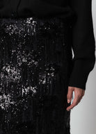 swatch_Black fifteen twenty arden sequin midi skirt