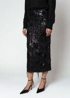 swatch_Black fifteen twenty arden sequin midi skirt