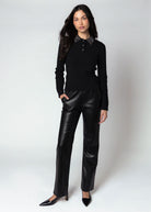 swatch_Black fifteen twenty laurel faux leather pant