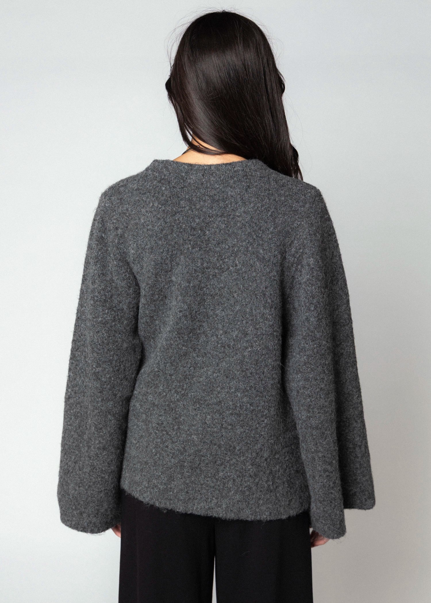 swatch_Charcoal kimono sleeve cardigan