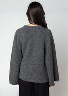 swatch_Charcoal kimono sleeve cardigan