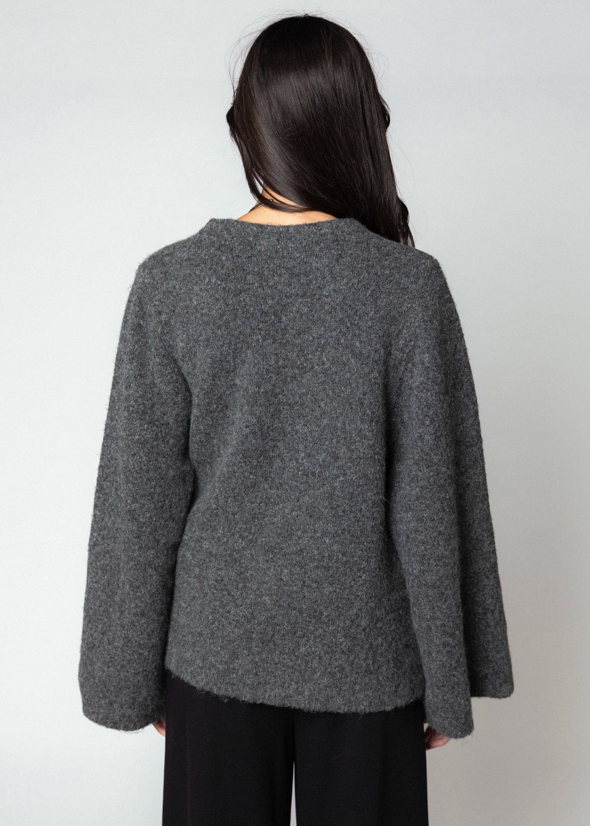 swatch_Charcoal kimono sleeve cardigan