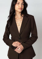 swatch_Cocoa greylin zuri cinched blazer with belt
