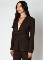 swatch_Cocoa greylin zuri cinched blazer with belt