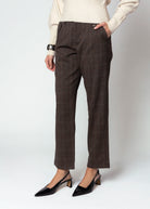 swatch_Espresso kut from the kloth avery plaid trouser pant