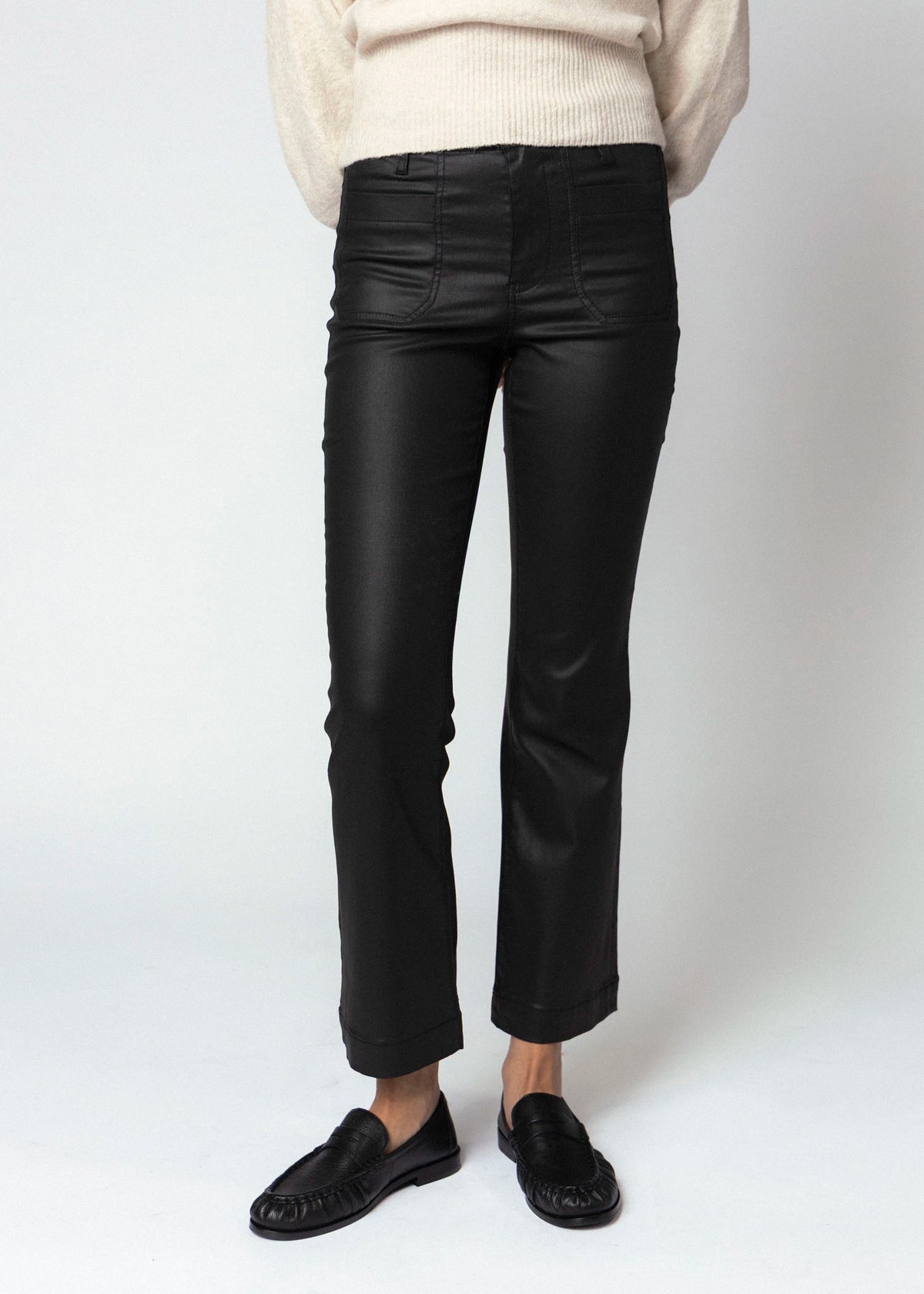 swatch_Matte Black kut from the kloth kelsey coated jean
