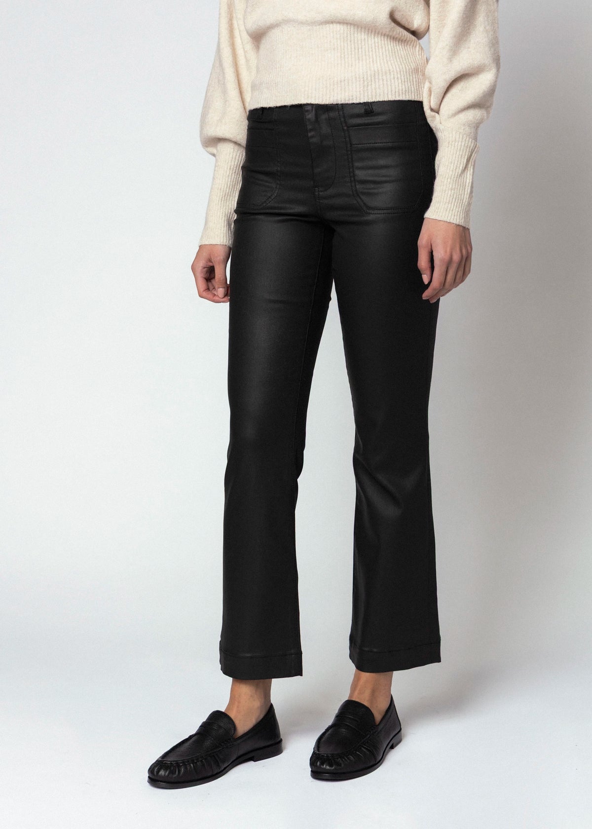 swatch_Matte Black kut from the kloth kelsey coated jean