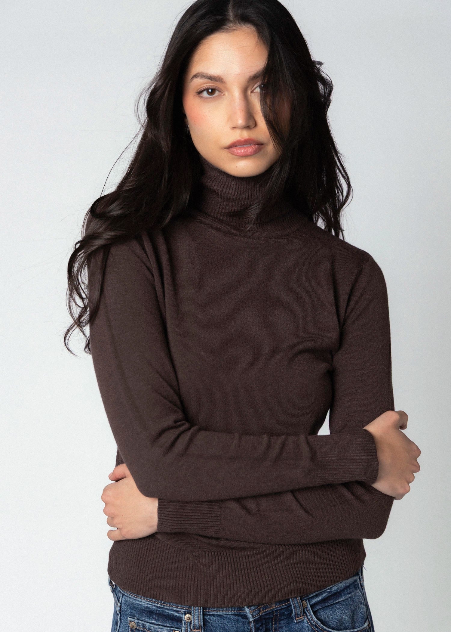 swatch_Chocolate deluc silene turtleneck sweater