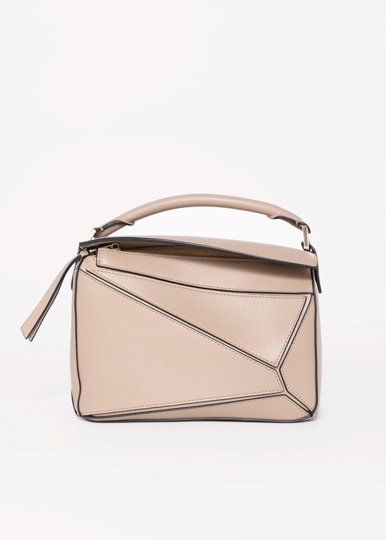swatch_Taupe rosalia leather puzzle bag