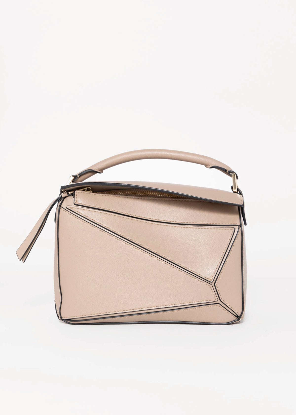 swatch_Taupe rosalia leather puzzle bag