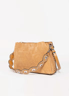 swatch_Latte Suede roma leather shoulder bag