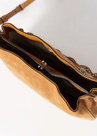 swatch_Latte Suede roma leather shoulder bag
