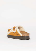 swatch_Brown Suede papillio by birkenstock arizona teddy platform sandal