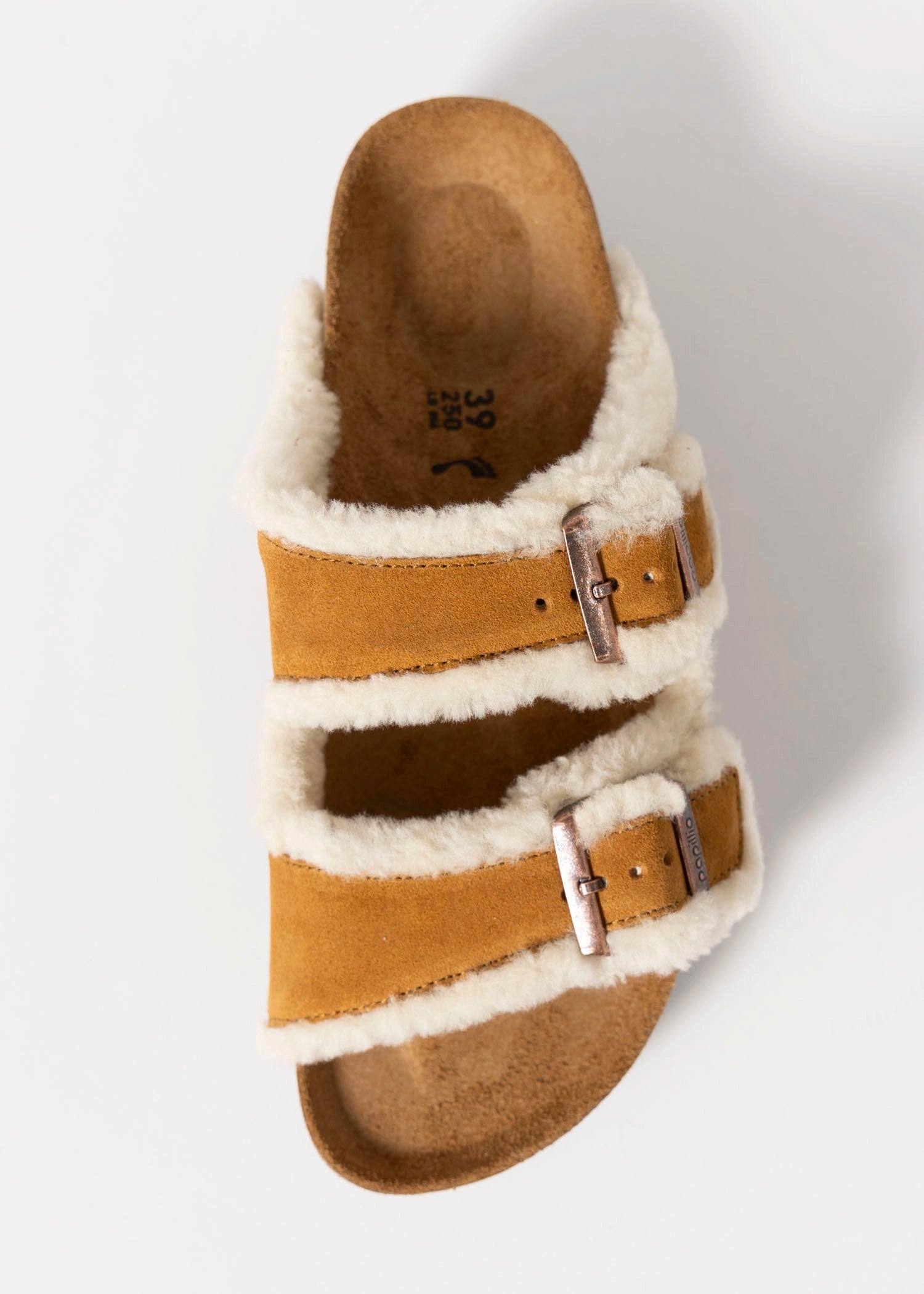 swatch_Brown Suede papillio by birkenstock arizona teddy platform sandal
