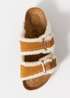 swatch_Brown Suede papillio by birkenstock arizona teddy platform sandal