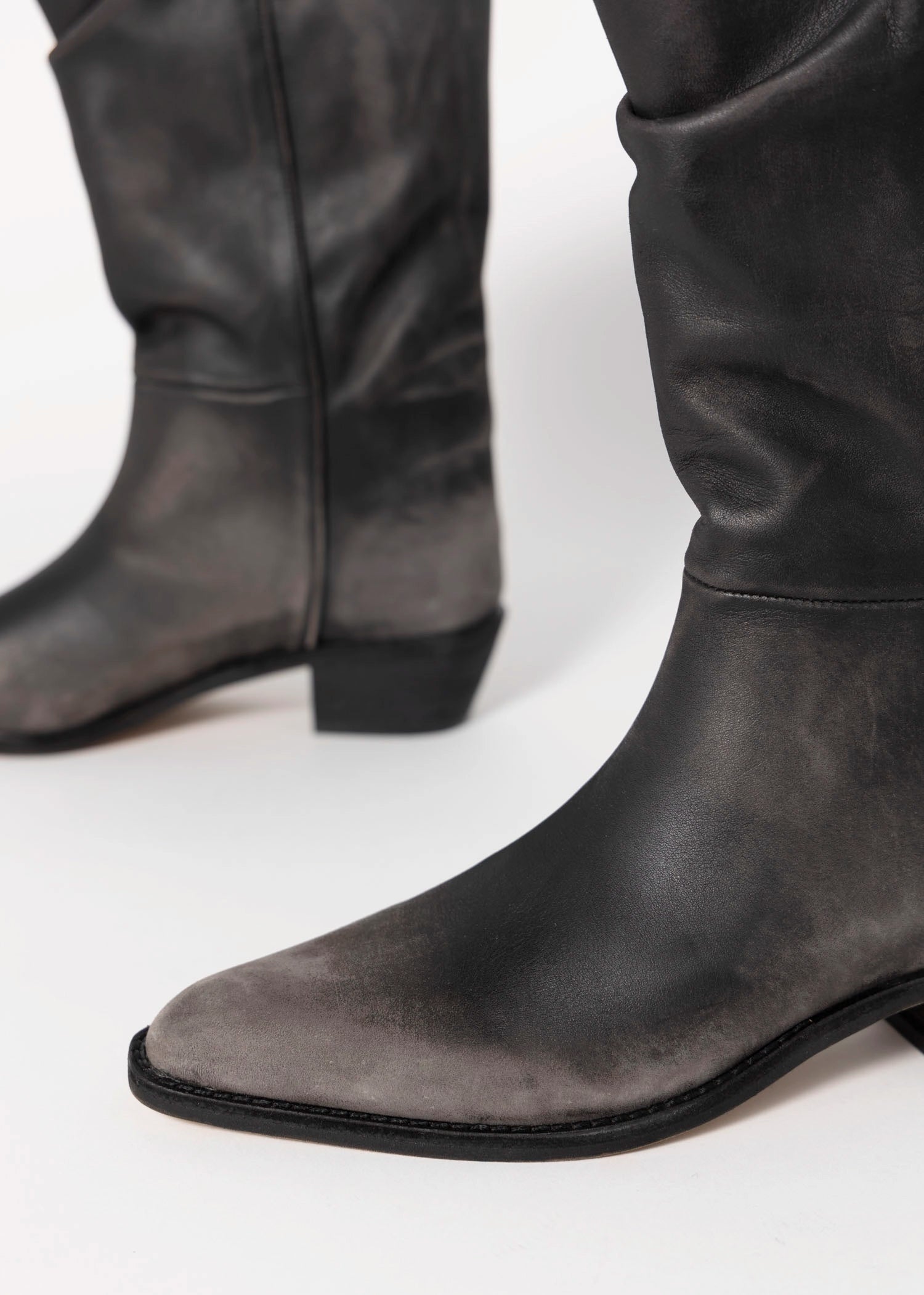 swatch_Black Brush Off silent d kacey distressed western boot