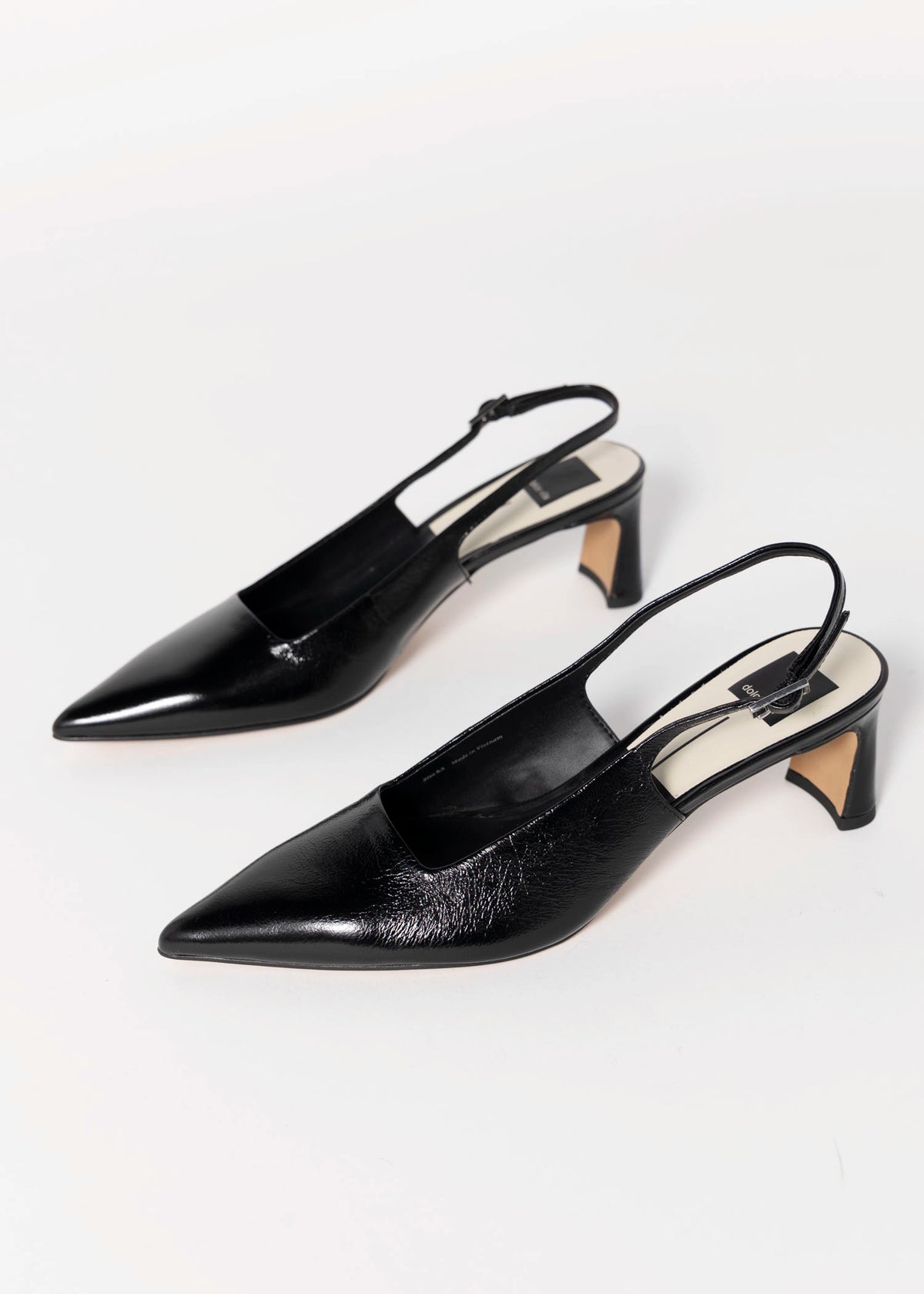 swatch_Black Leather dolce vita koko slingback pump