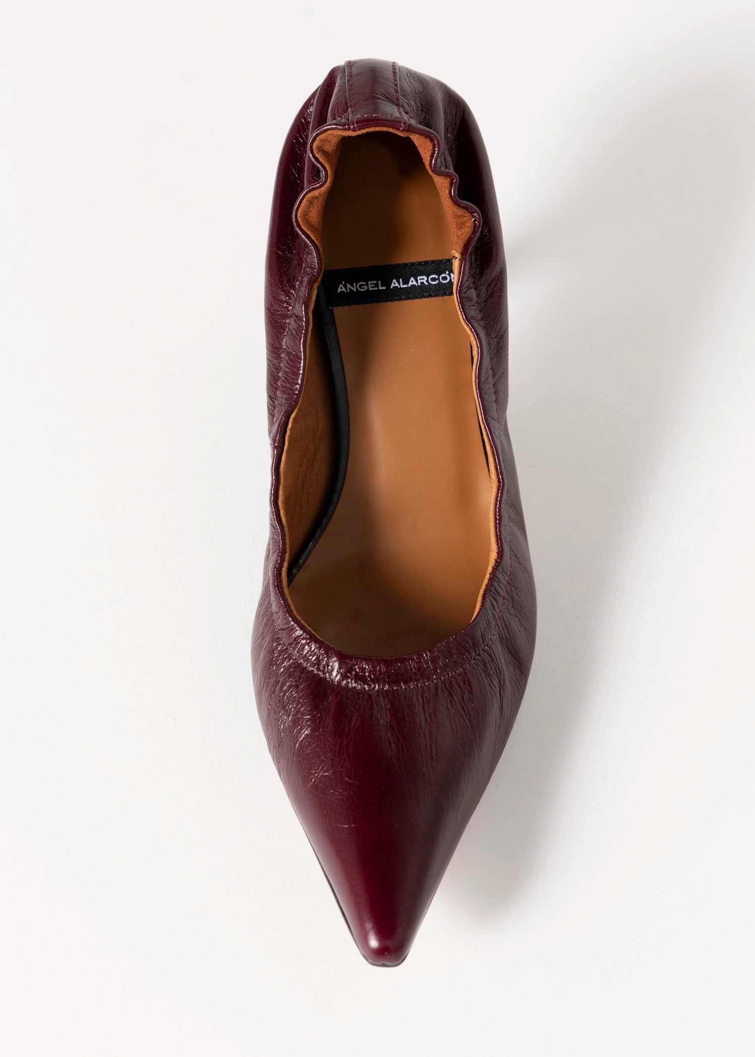 swatch_Wine Leather angel alarcon elastic top line pump
